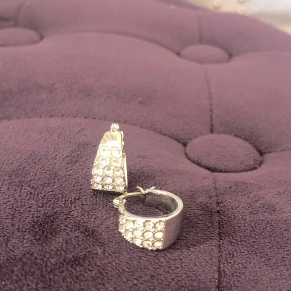 COPY - Touchstone Crystal Huggie earrings. - Picture 2 of 6